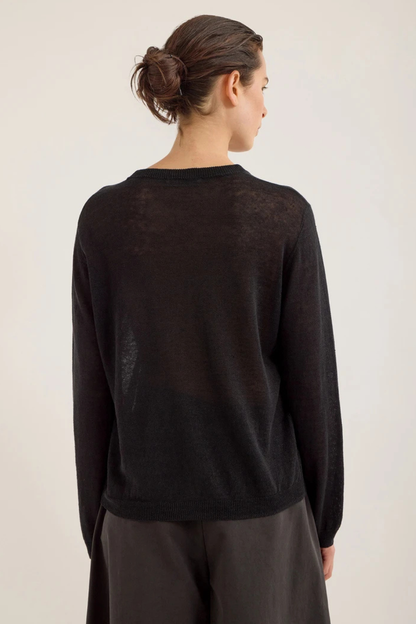 Orlon Linen Sweater | Black
