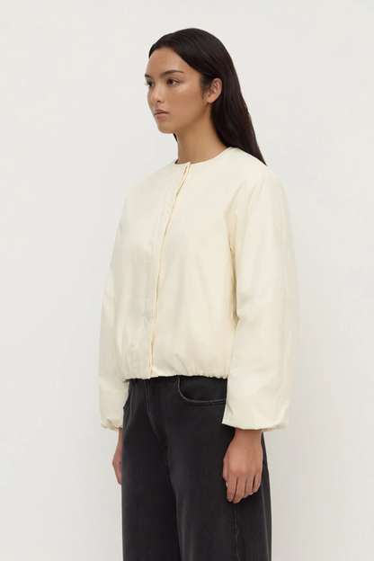 Zoie Padded Bomber Jacket | Antique White