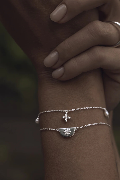 Sterling Silver Live in Peace Bracelet