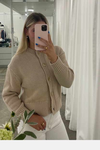 Ava Knit Cardigan | Natural