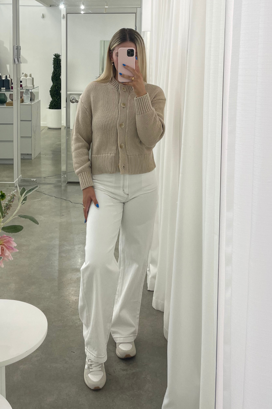 Ava Knit Cardigan | Natural