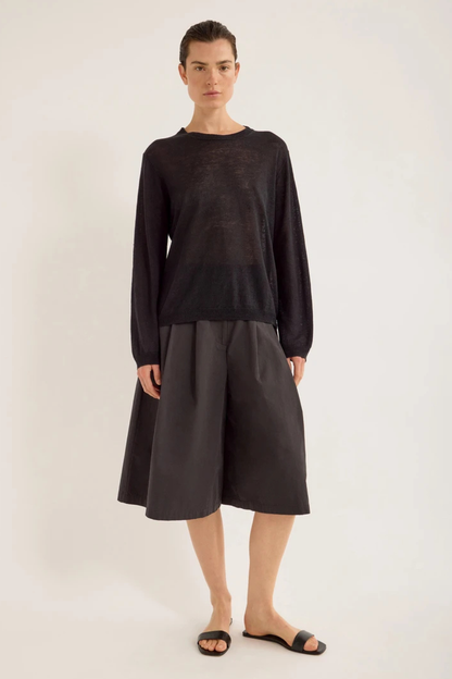 Orlon Linen Sweater | Black