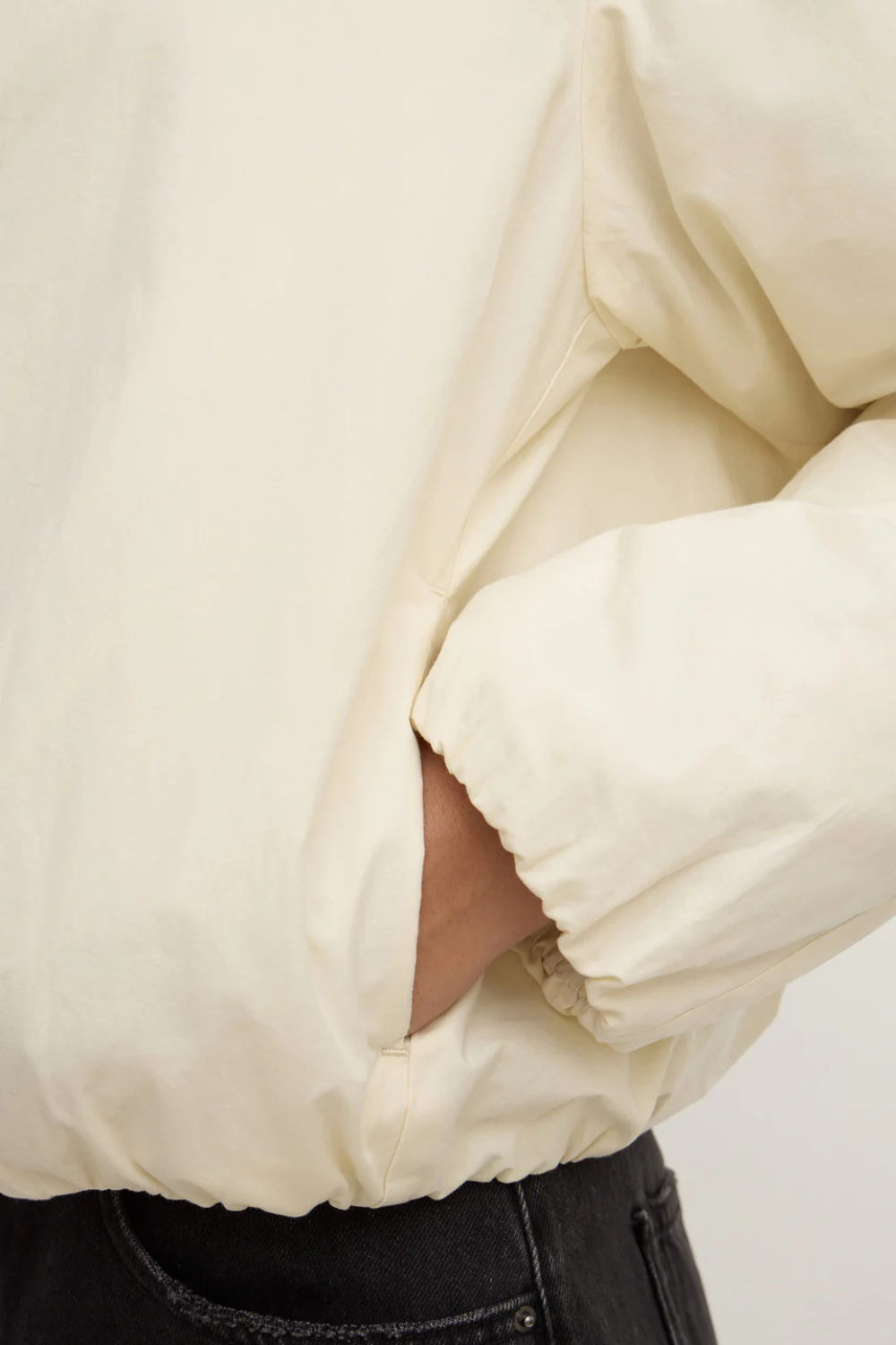 Zoie Padded Bomber Jacket | Antique White