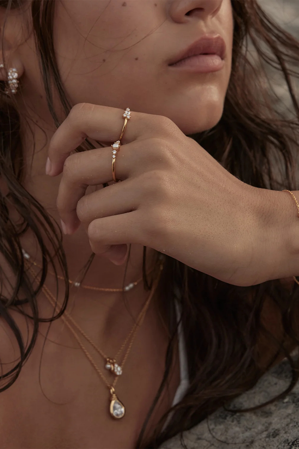 18k Gold Vermeil Sea Foam Ring