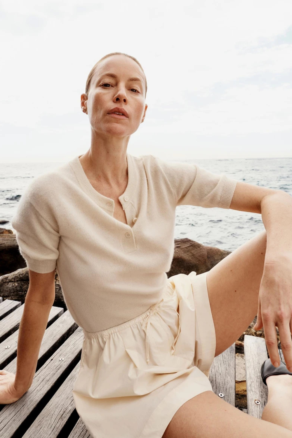 Dean Cashmere Sweater | Ante White
