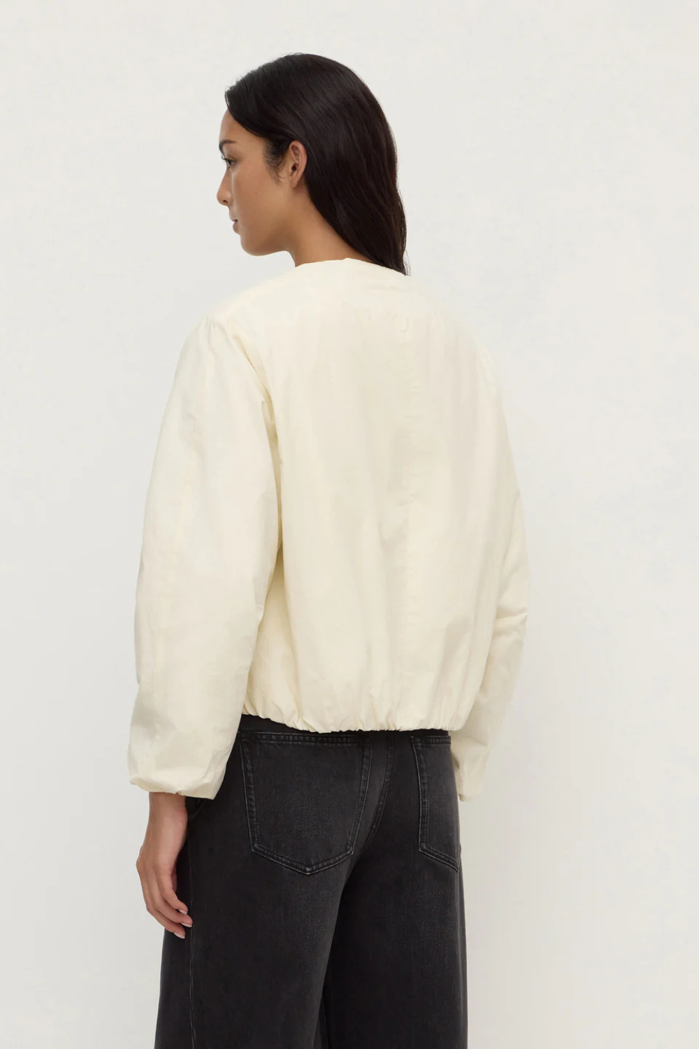 Zoie Padded Bomber Jacket | Antique White