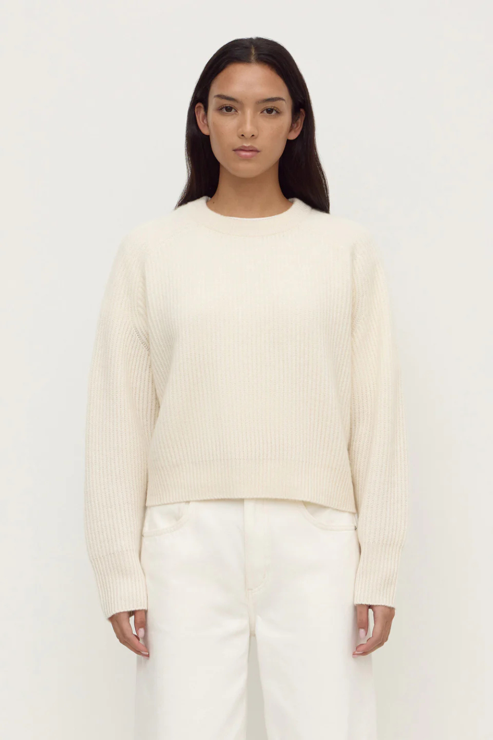 Amerie Cashmere Knit Jumper | White