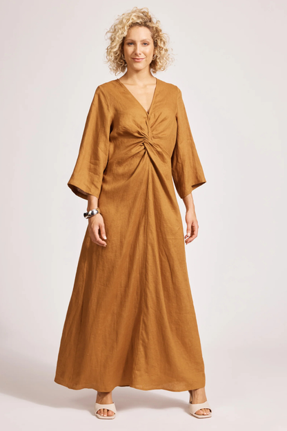 Miramar Twist Maxi Dress | Caramel