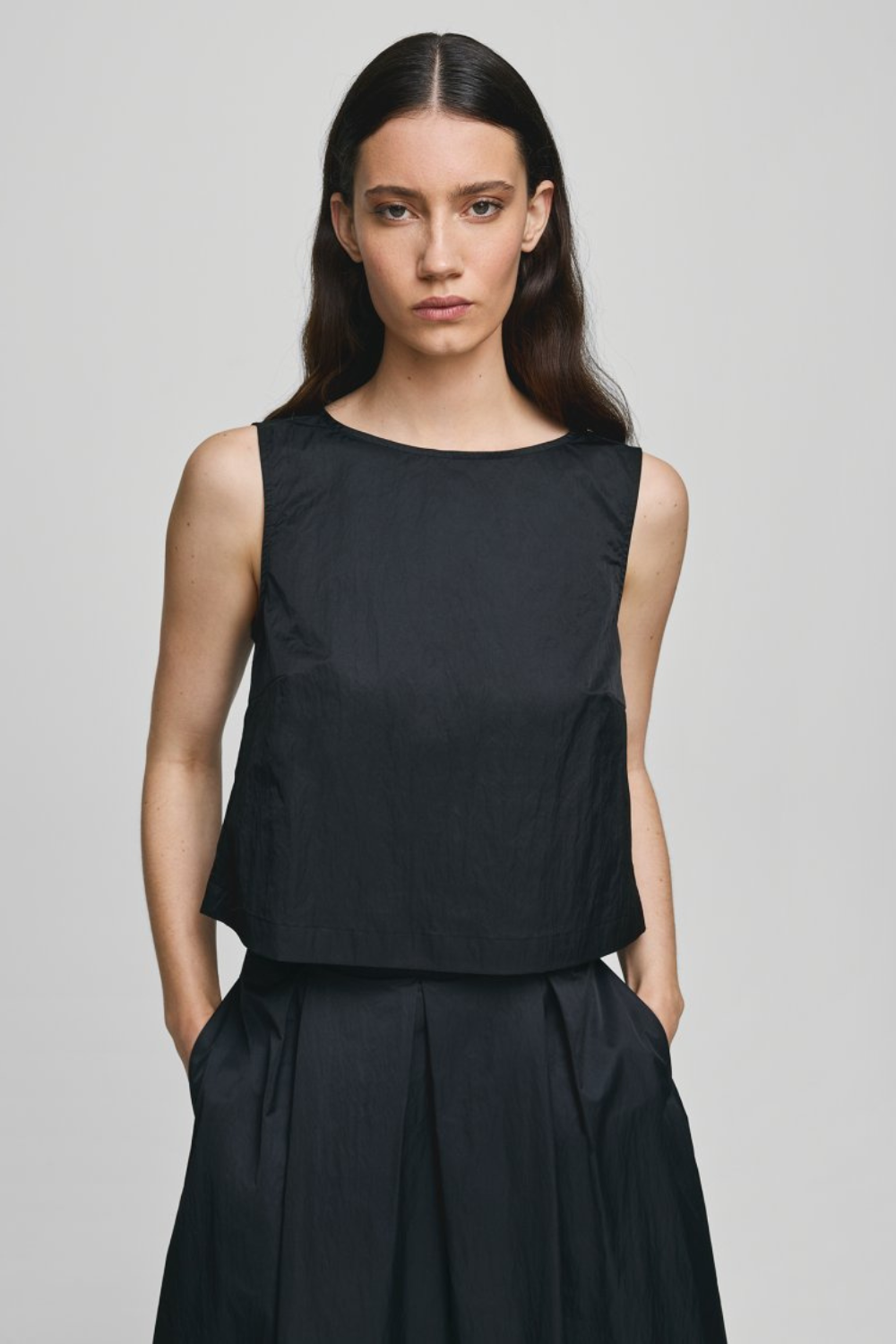 MSCH Javeria Camilla SL Top | Black