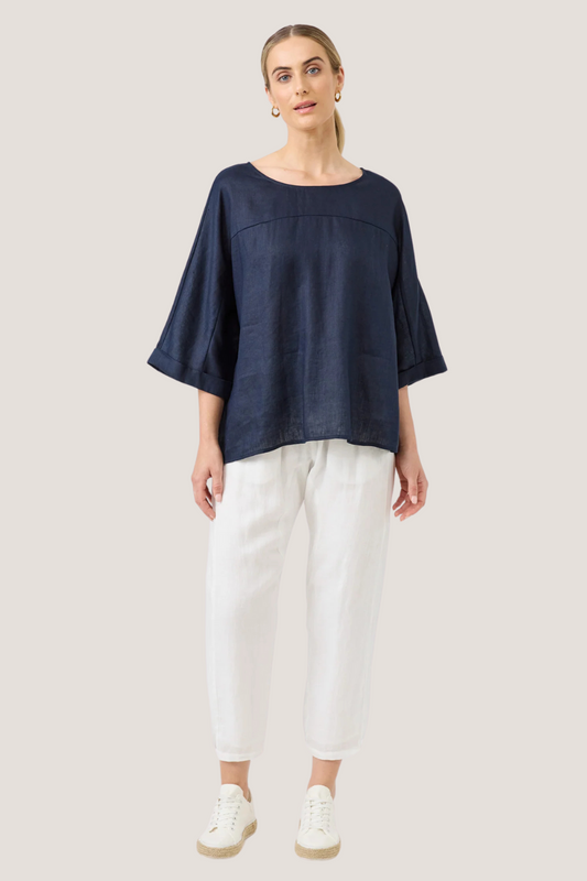 Studio Relaxed Top | Navy