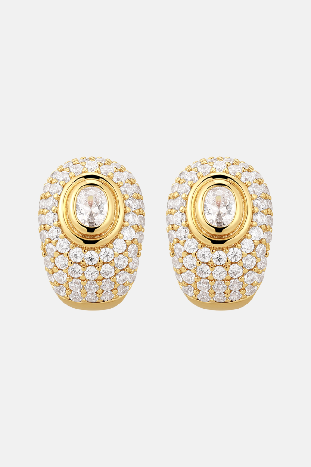 Pave Jewelle Studs | Gold