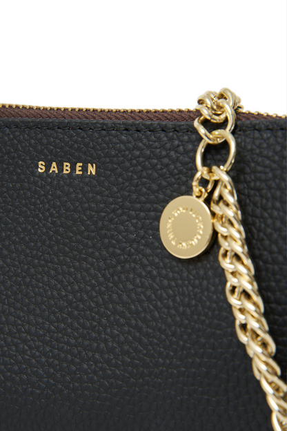 Lily Mini Bag | Black + Gold Curb Chain