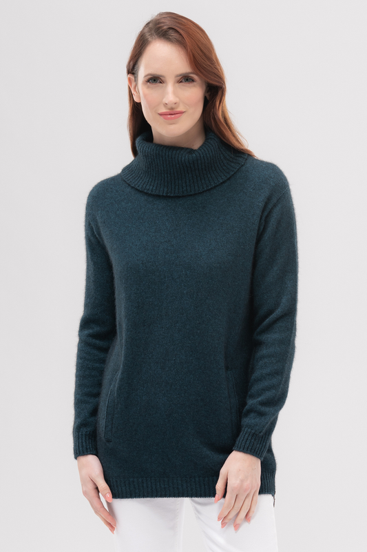 Zip Tunic Sweater | Peacock