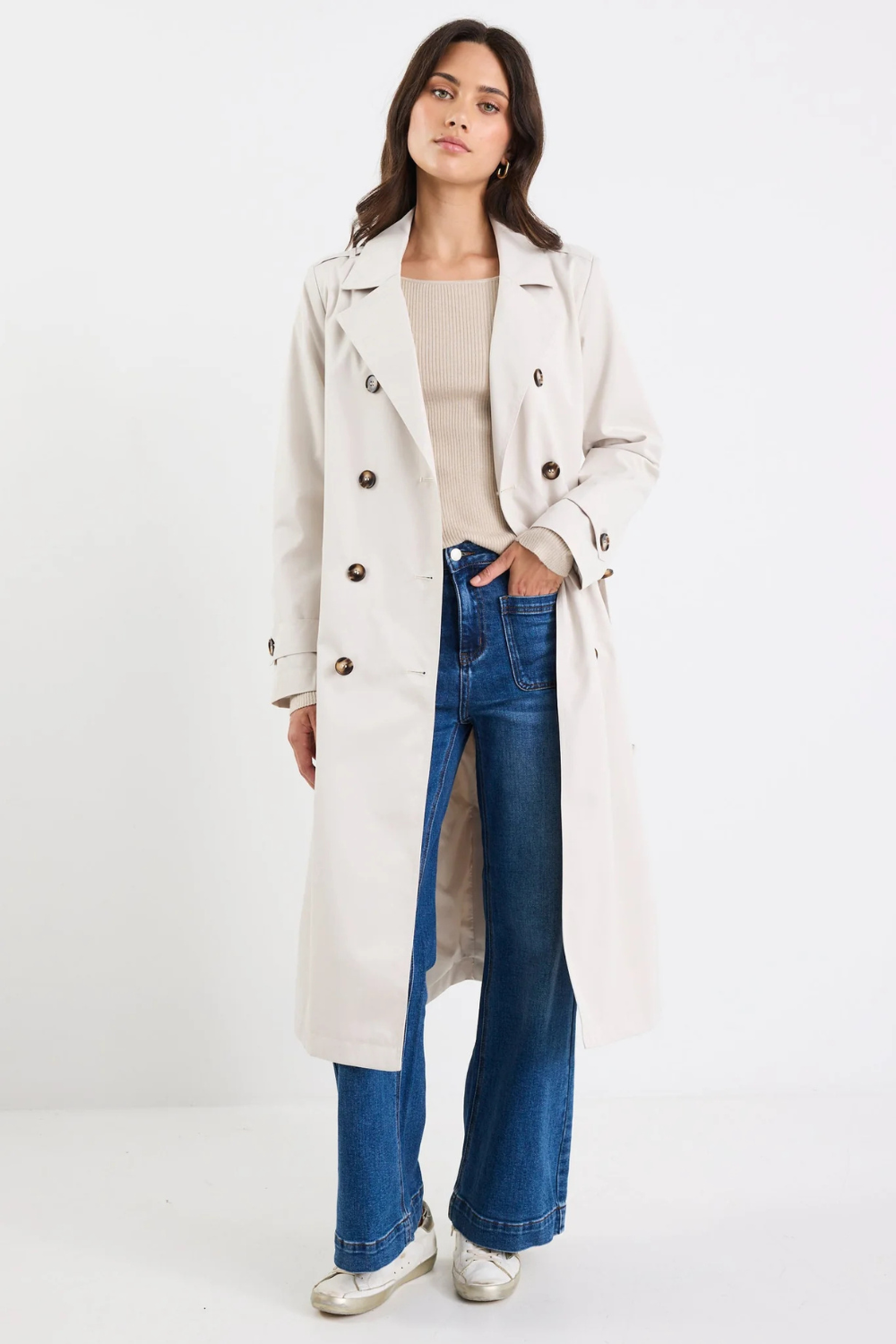 Kensington Bone Trench Coat