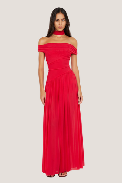 Deija Offshoulder Maxi Dress | Strawberry