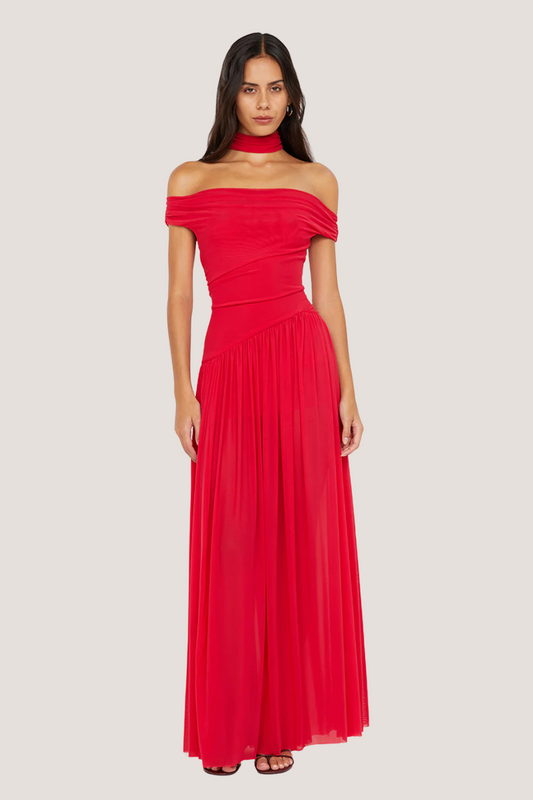 Deija Offshoulder Maxi Dress | Strawberry