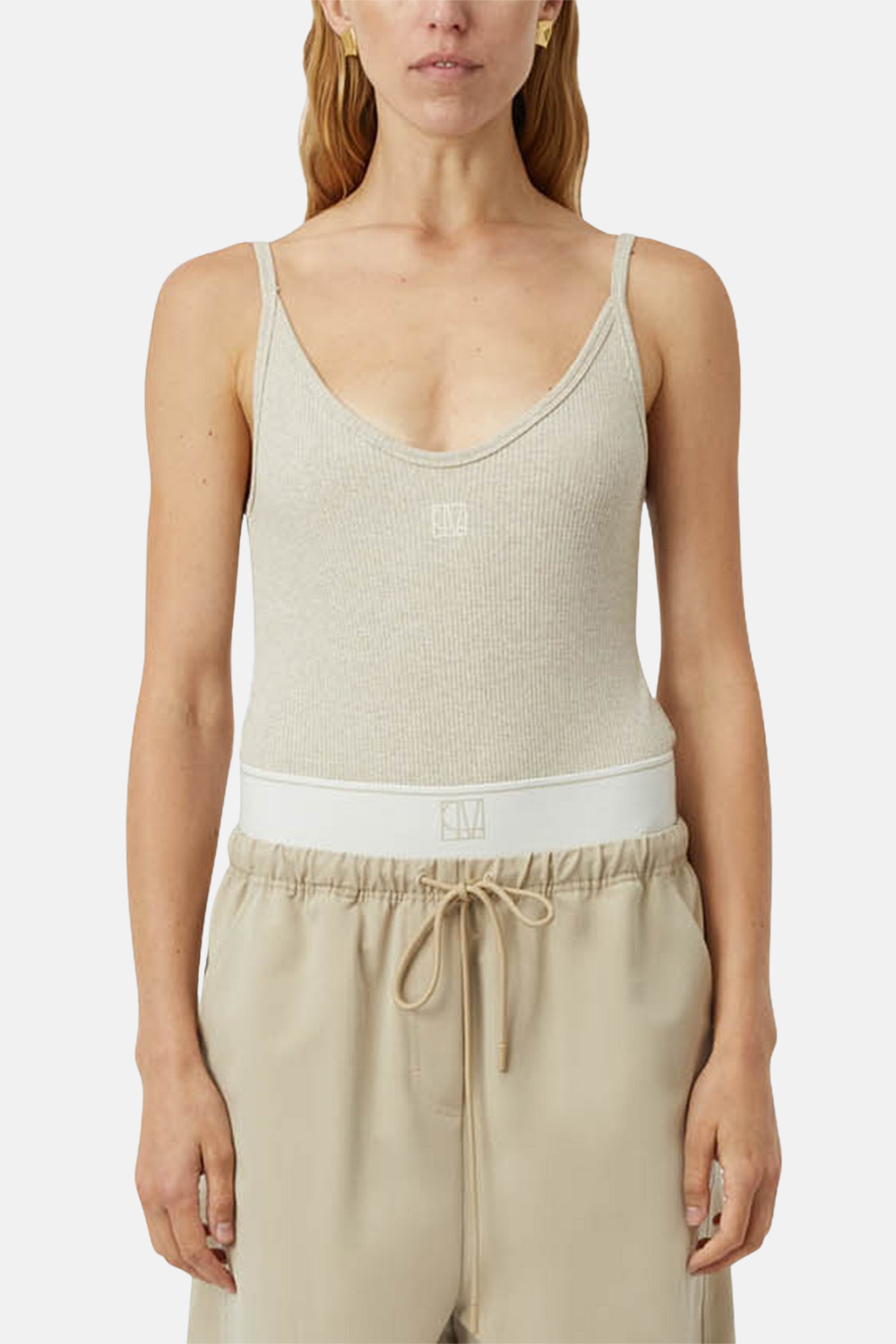 Nora Rib Bodysuit | Taupe Marle