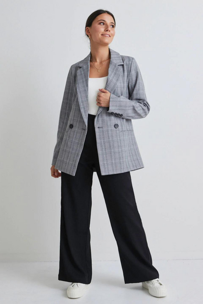 Best Life Black Soft Crepe Wide Leg Pant