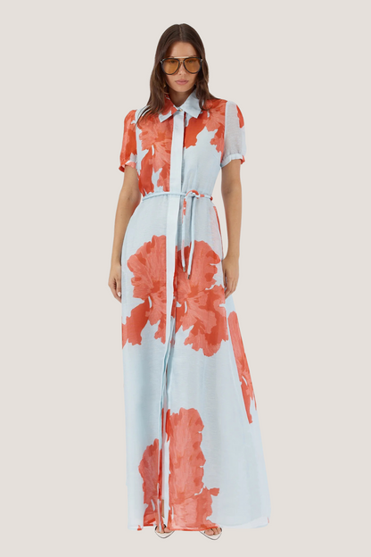 Janelle Maxi Shirt Dress | Floral Print