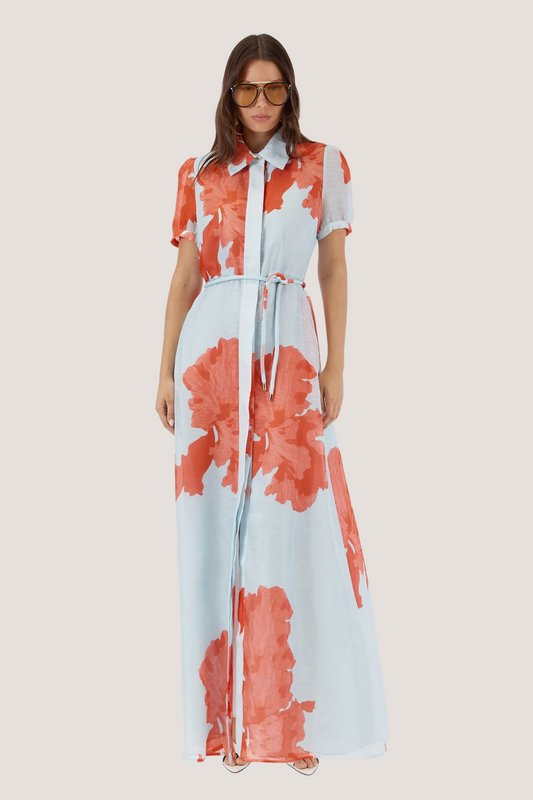 Janelle Maxi Shirt Dress | Floral Print