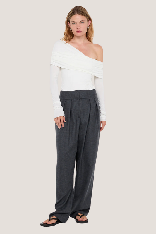 Tillie Drape Top | White