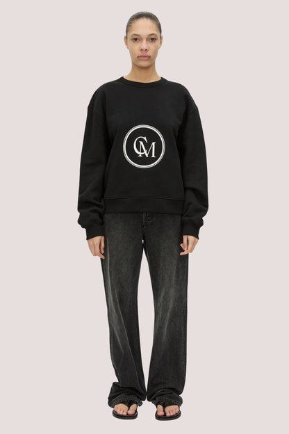 Bonnie Large Graphic Sweater | Black/Soft White