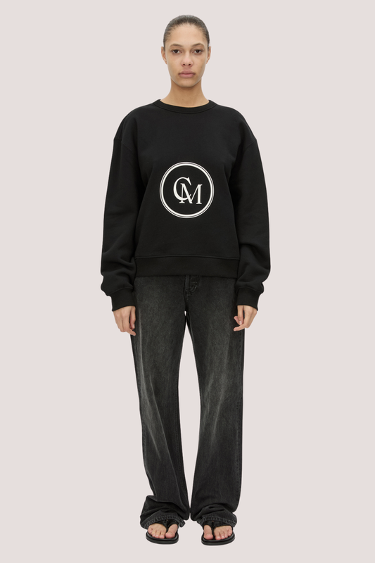 Bonnie Large Graphic Sweater | Black/Soft White