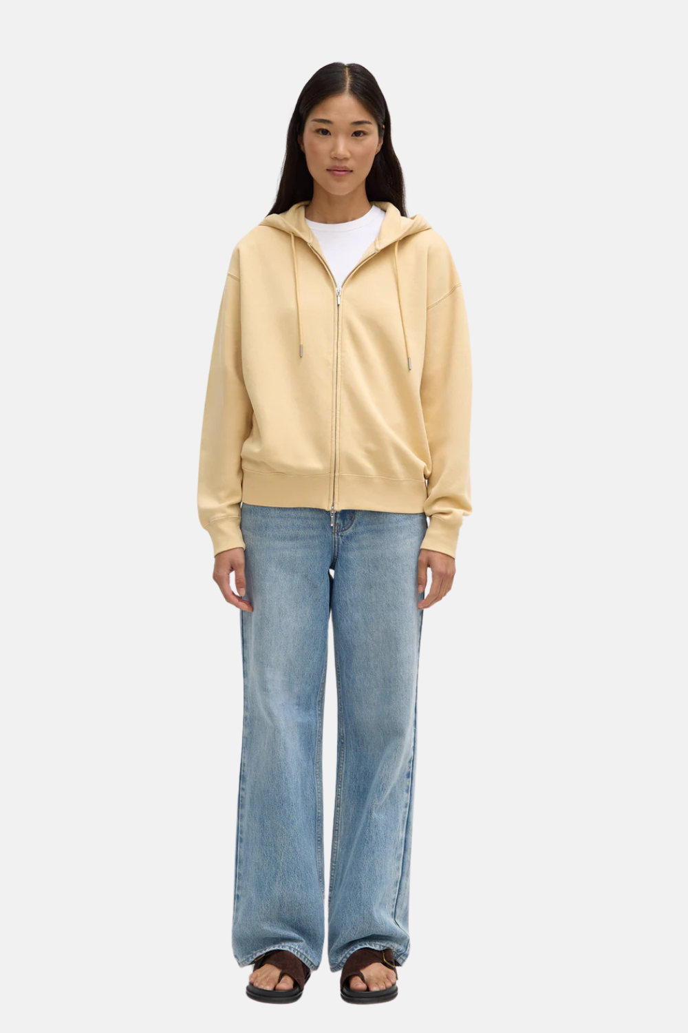 Louisa Hooded Zip Sweater | Chamomile