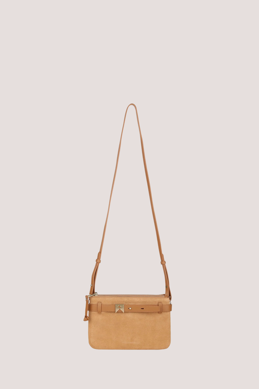 Rider Double Zip Pouch Tan