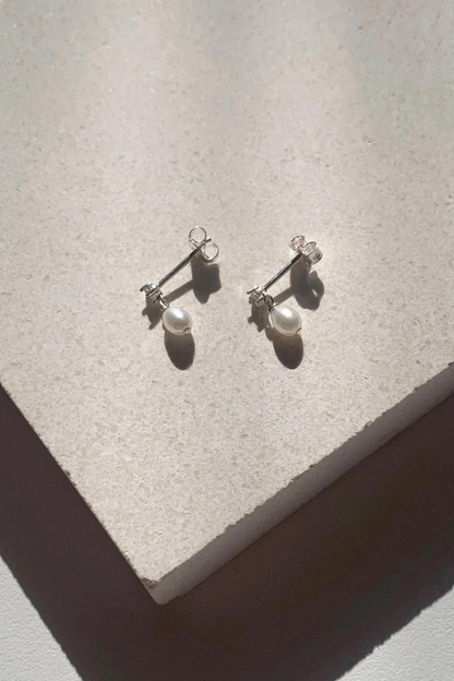 Aspen Mini Drop Earrings | Silver