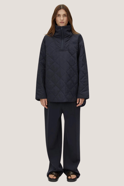Santal Quilted Pull Over | Navy