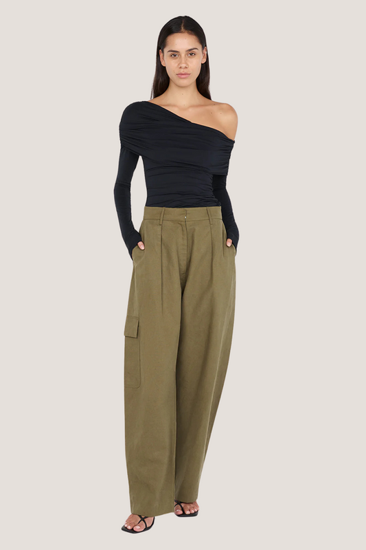 Tillie Drape Top | Black