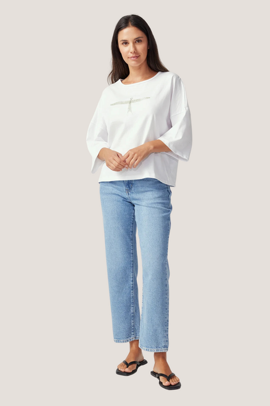 Kite Tee | White/Leaf