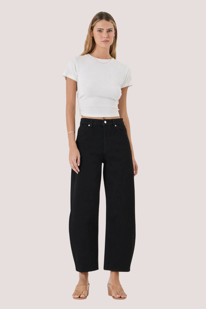 Gigi Barrel Jean | Forever Black