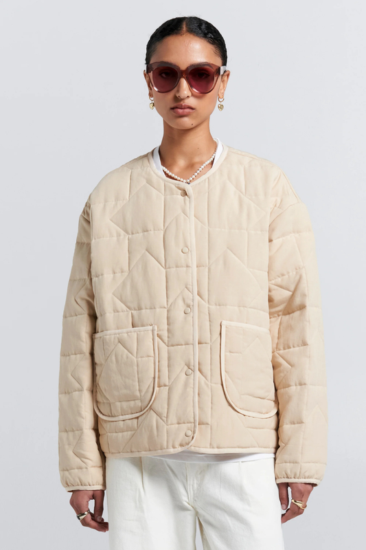 Quilted Drift Jacket | Natural