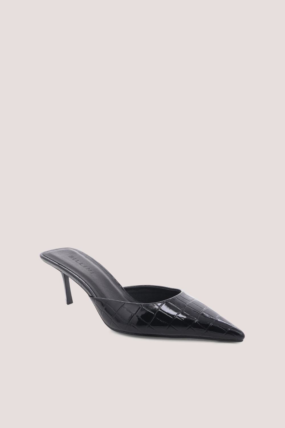 Rayona | Black Patent Croc
