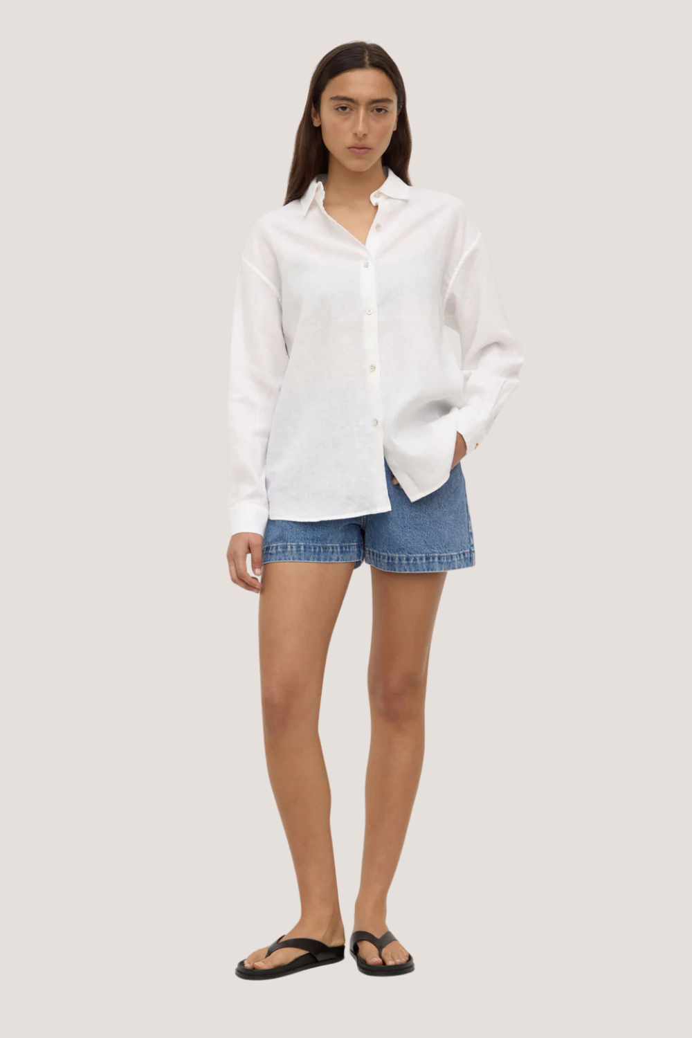 Everyday Linen Long Sleeve Shirt | White