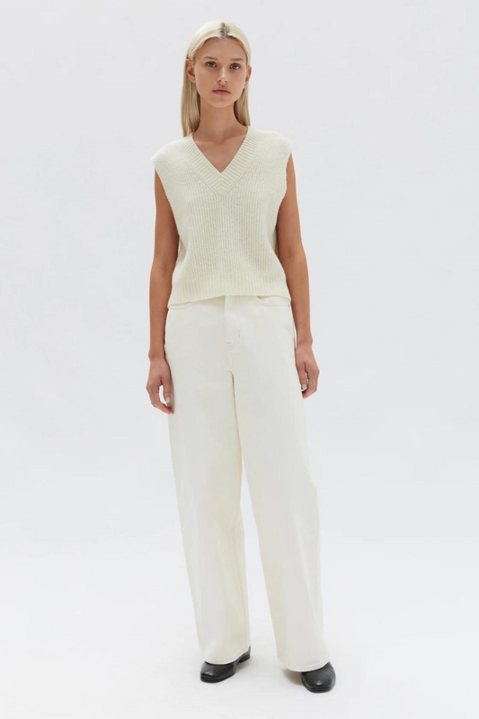 Nova Knit Vest | Cream