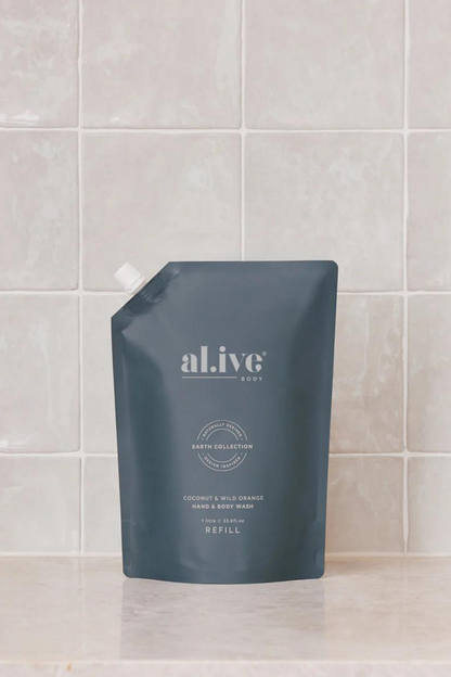 1 Ltr Wash Refill - Coconut & Wild Orange