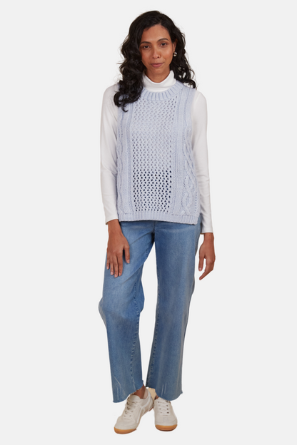 Luna Knit Vest | Sky