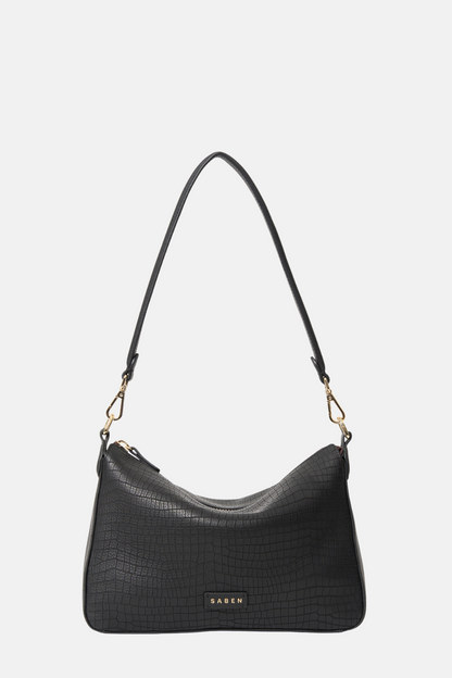 Dane Shoulder Bag | Black Luxe Emboss