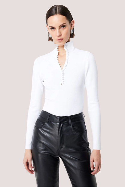 Mayfair Long Sleeve Top | Off White