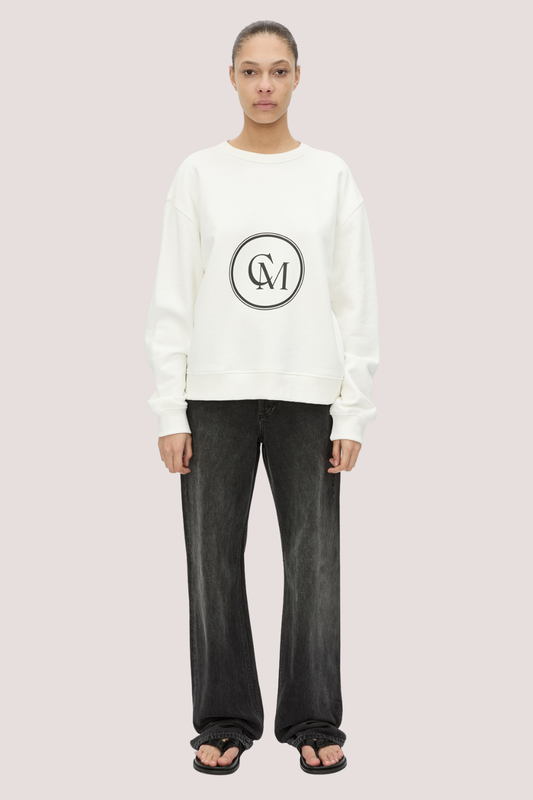 Bonnie Large Graphic Sweater | Soft White/Black