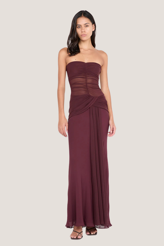 Noemi Strapless Dress | Plum