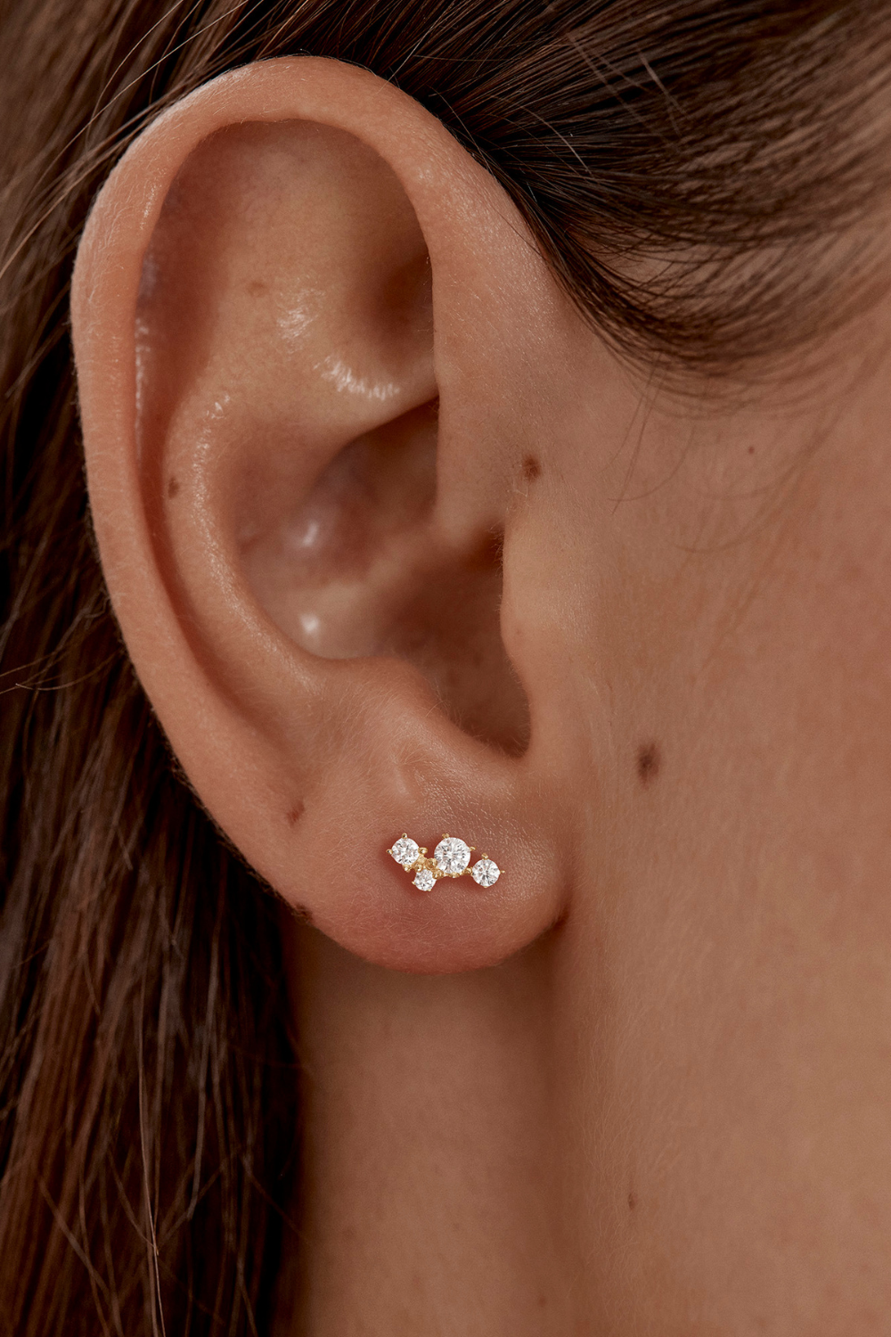 18k Gold Vermeil Moon Dust Stud Earrings