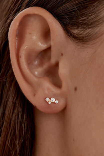 18k Gold Vermeil Moon Dust Stud Earrings