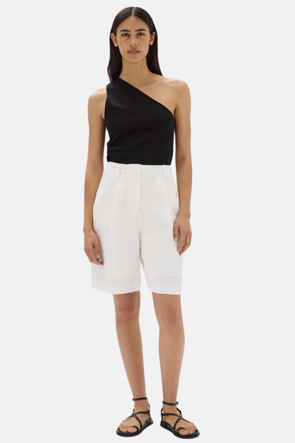 Aria Linen Short | Antique White