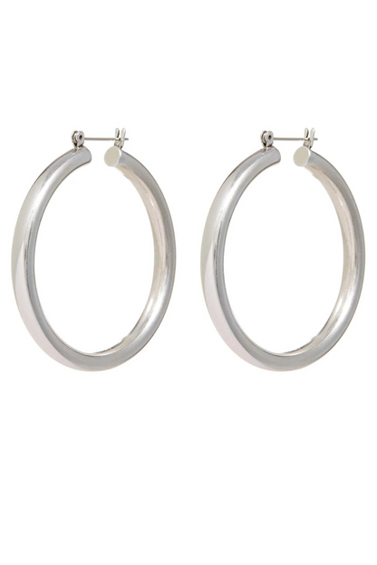Amalfi Tube Hoops | Silver