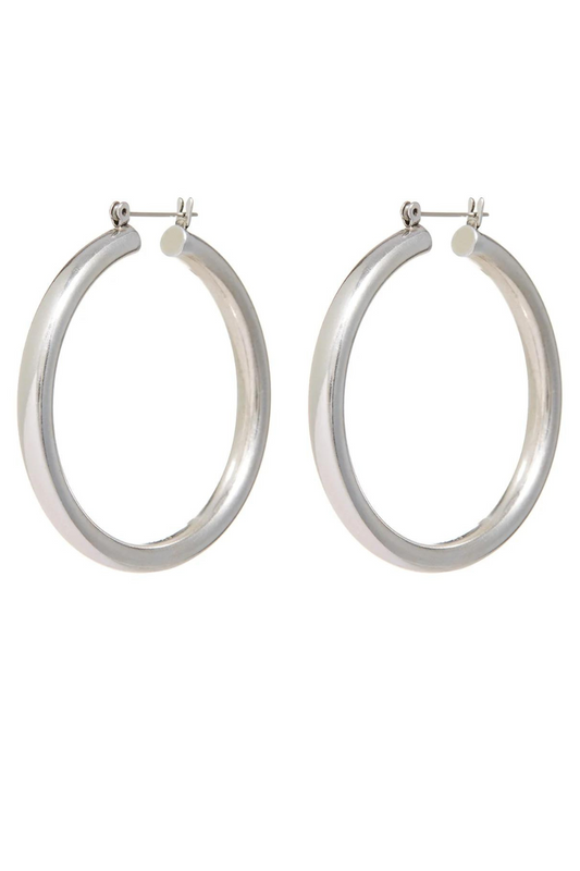 Amalfi Tube Hoops | Silver