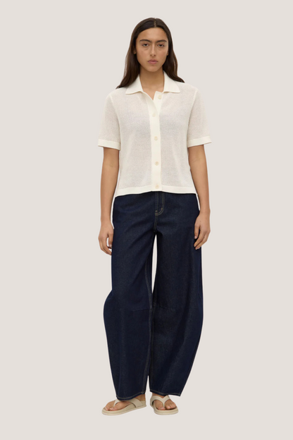 Kismet Knit Short Sleeve Shirt | White